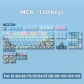 Daisy 104+34 / 54 MDA / Cherry / MCA Profile 4-sided Clear Keycap Set Cherry MX PBT Dye-subbed for Keyboard